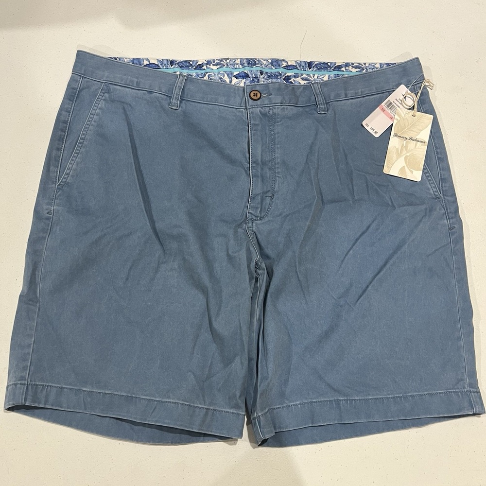 NEW Tommy Bahama Men's Boracay Flat Front Chino Shorts 40 Blue
